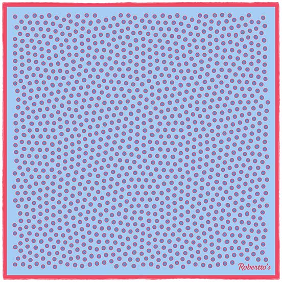 Polka Power Beau Blue Pocket Square