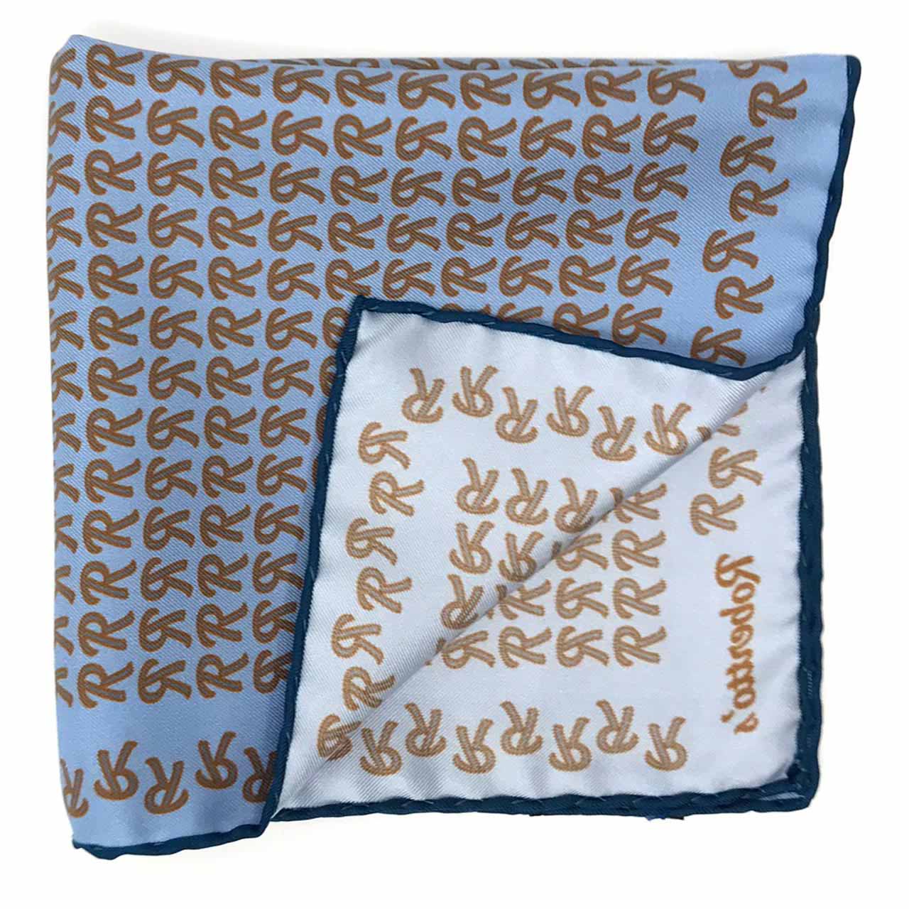 The Monogram Edition Carolina Blue Pocket Square