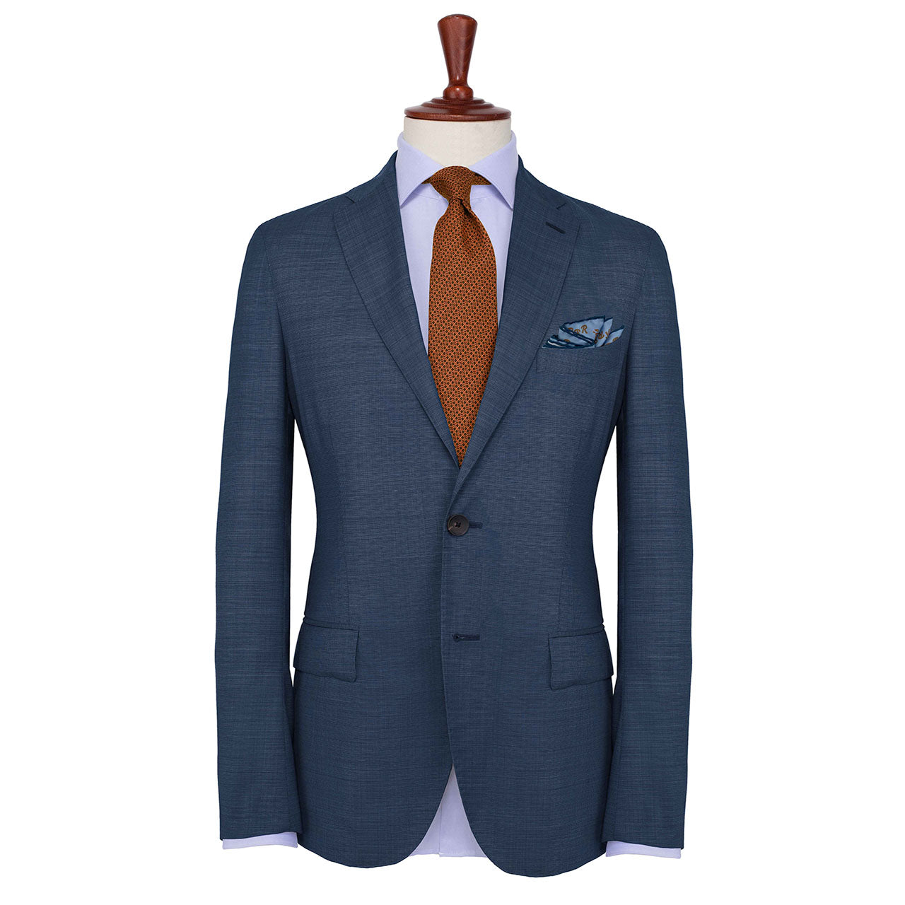 The Monogram Edition Carolina Blue Pocket Square