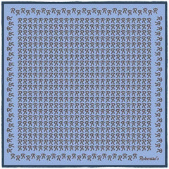 The Monogram Edition Carolina Blue Pocket Square
