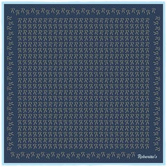 The Monogram Edition Prussian Blue Pocket Square