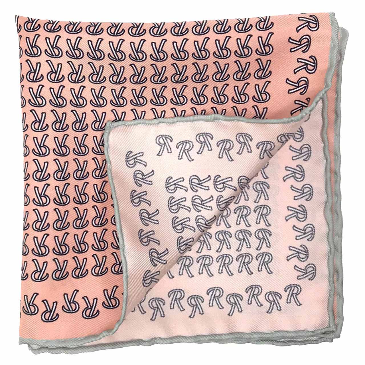 The Monogram Edition Pink Pocket Square