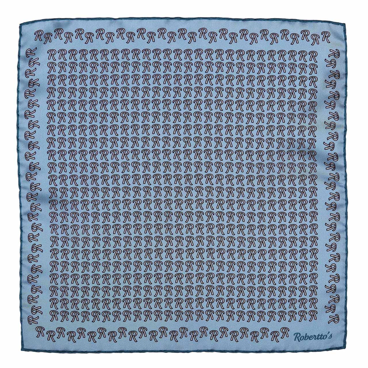 The Monogram Edition Light Blue Pocket Square
