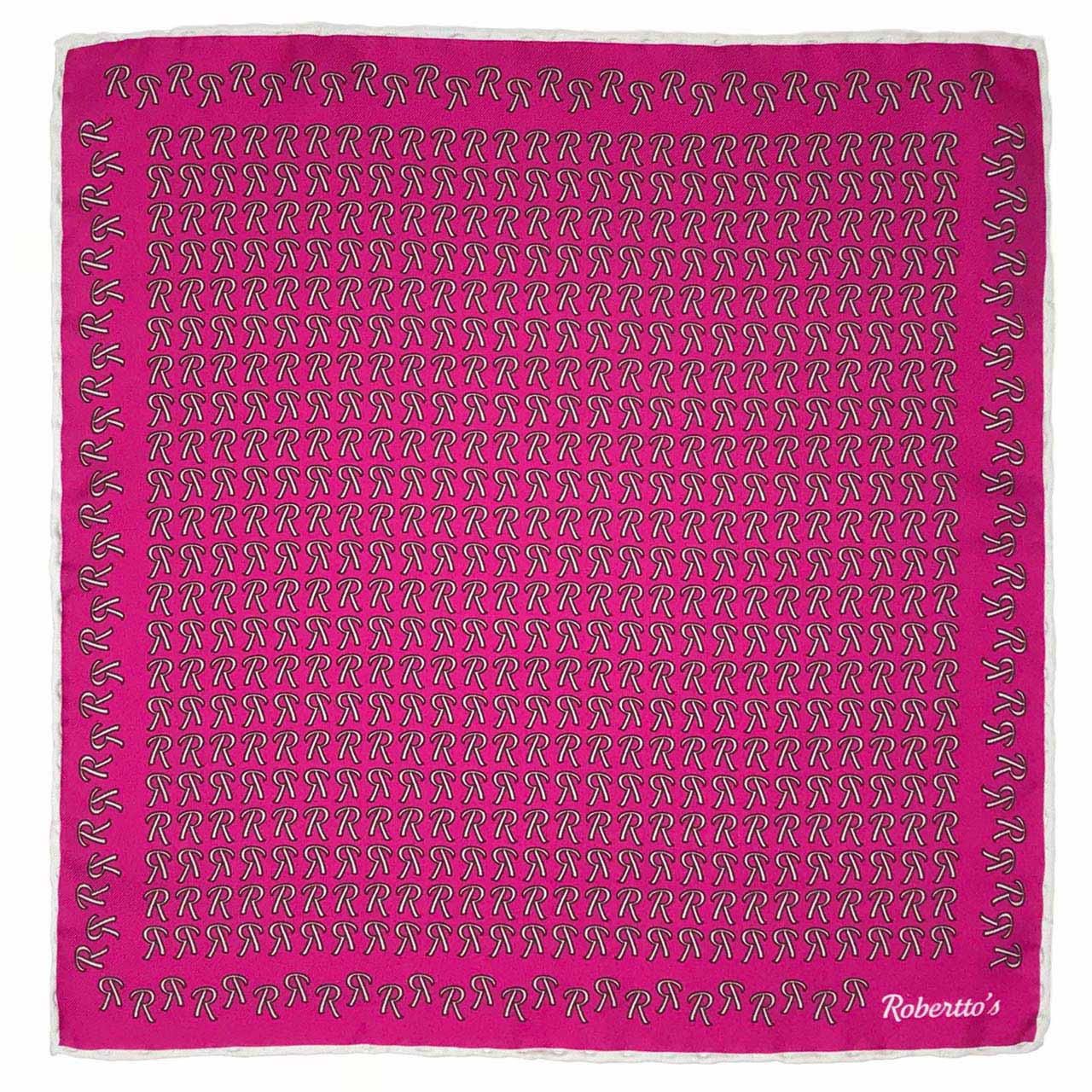 The Monogram Edition Byzantine Magenta Pocket Square