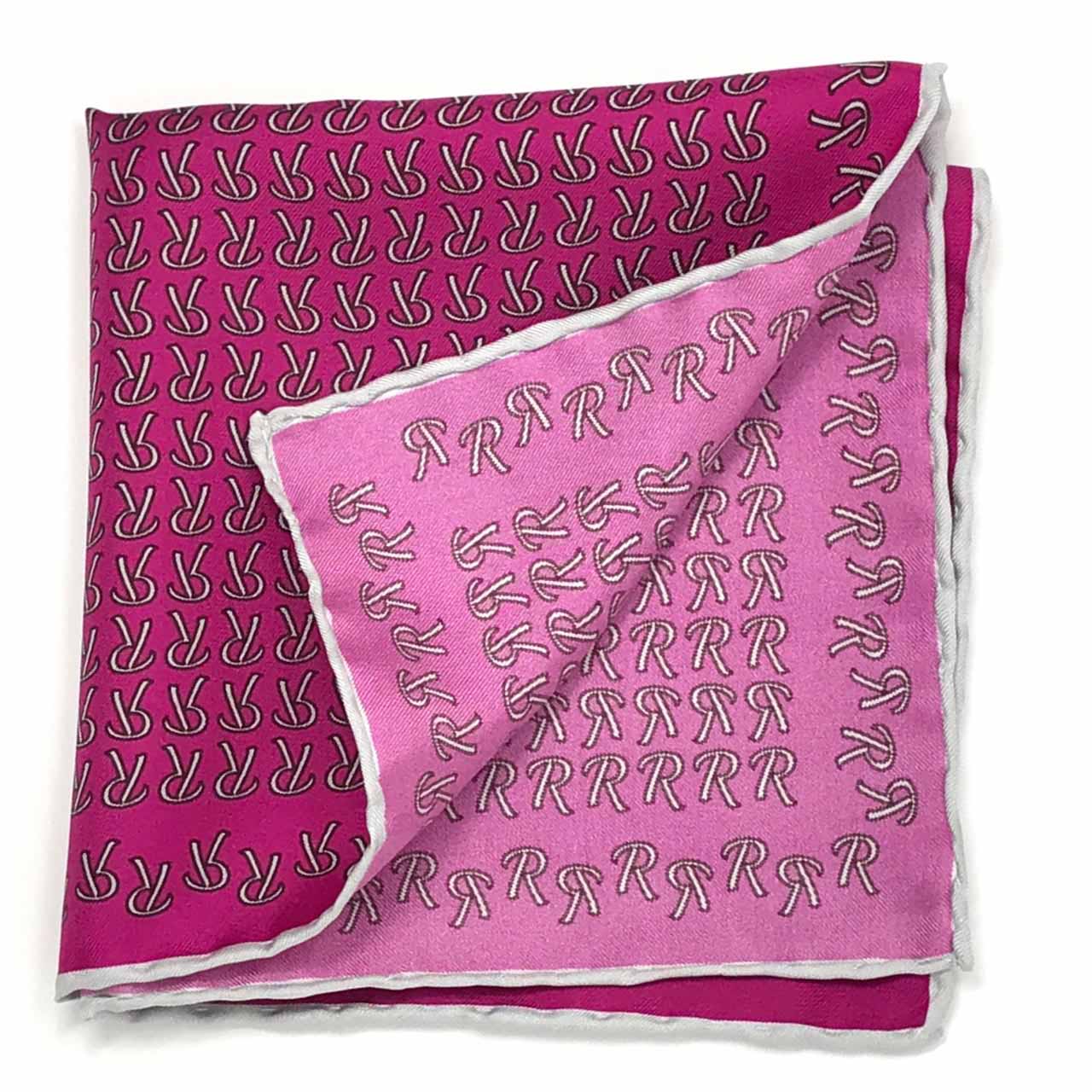 The Monogram Edition Byzantine Magenta Pocket Square