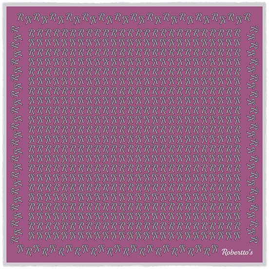 The Monogram Edition Byzantine Magenta Pocket Square