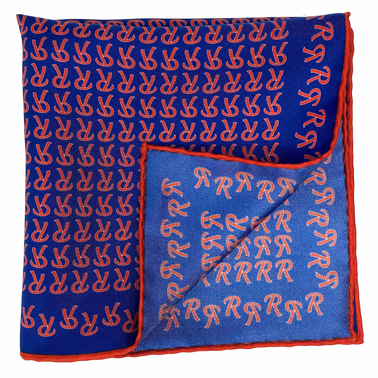 The Monogram Edition Glaucous Blue Pocket Square
