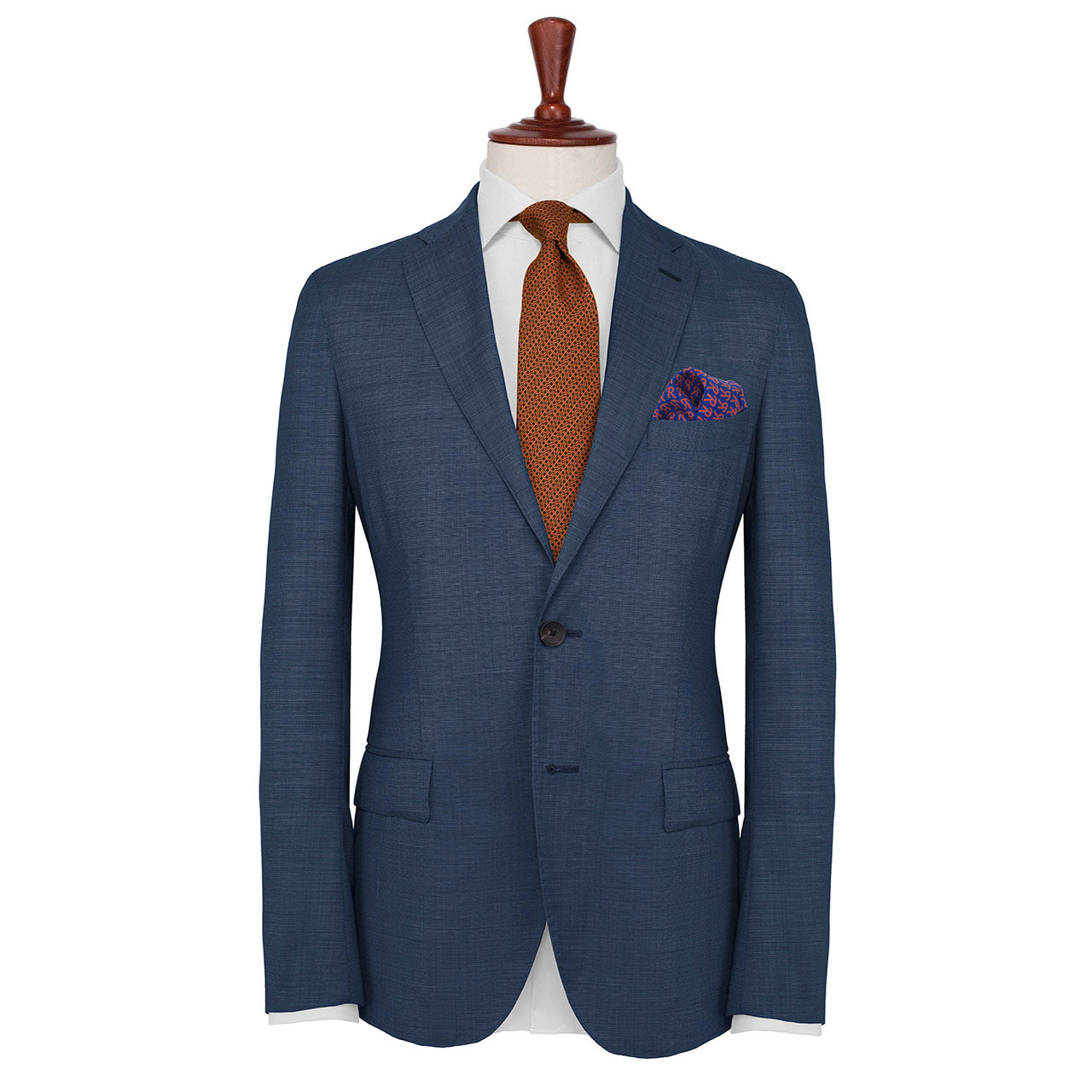 The Monogram Edition Glaucous Blue Pocket Square
