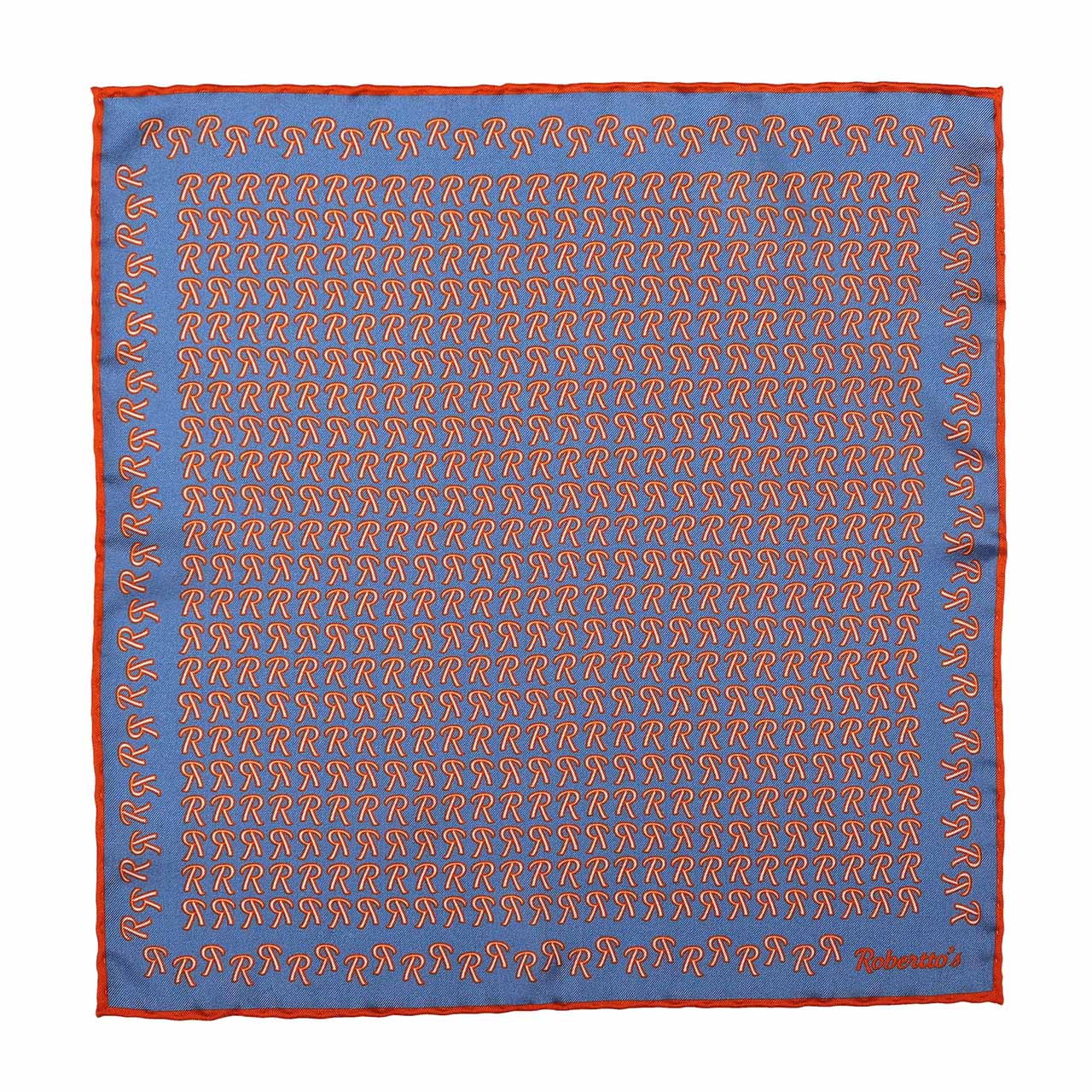 The Monogram Edition Light Rackley Blue Pocket Square