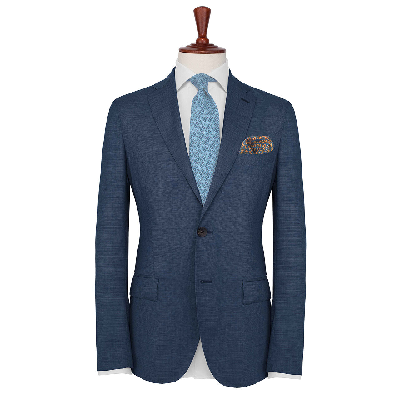 The Monogram Edition Light Rackley Blue Pocket Square