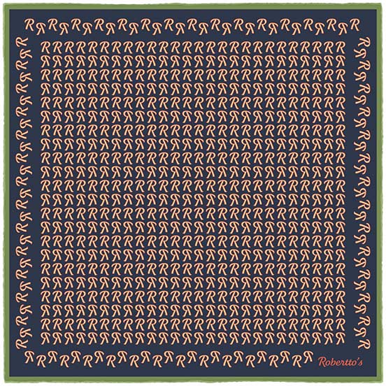 The Monogram Edition Prussian Red Pocket Square