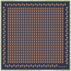 The Monogram Edition Prussian Red Pocket Square