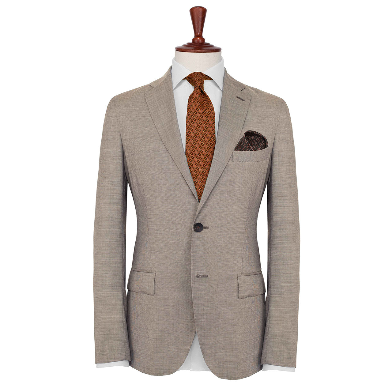 The Monogram Edition Dark Taupe Pocket Square