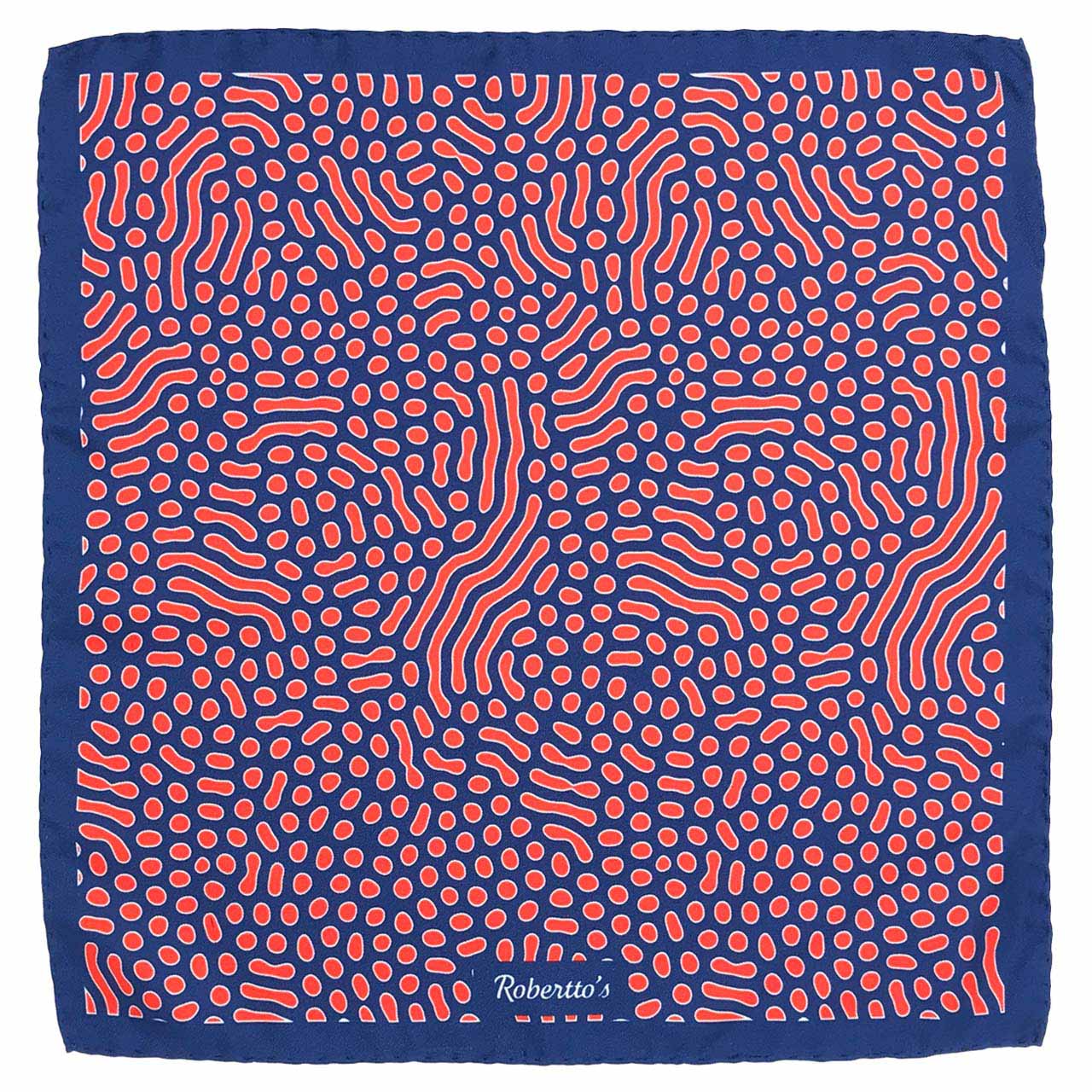 Beneath the Lens Dark Midnight Blue Pocket Square