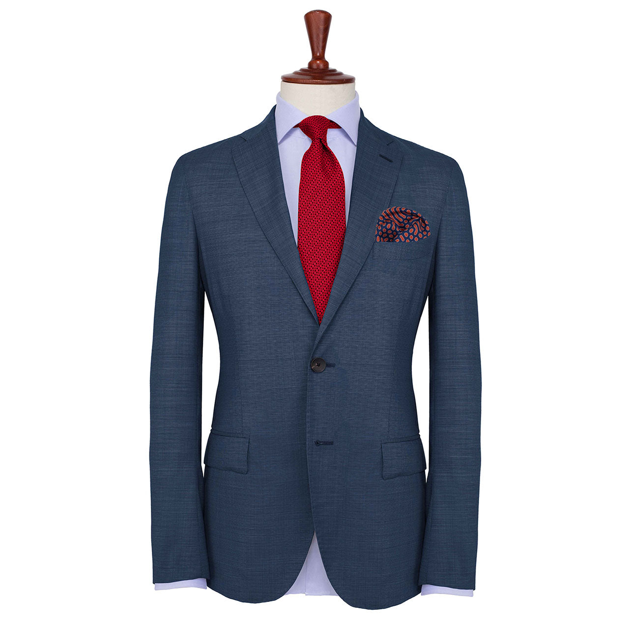 Beneath the Lens Dark Midnight Blue Pocket Square