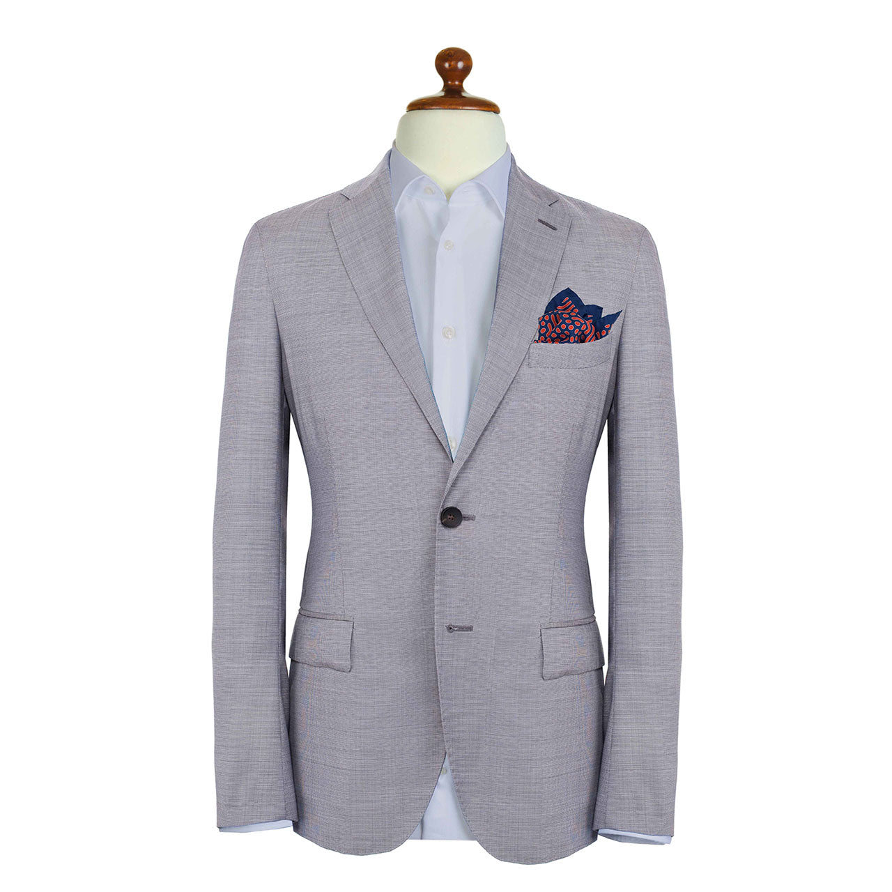 Beneath the Lens Dark Midnight Blue Pocket Square
