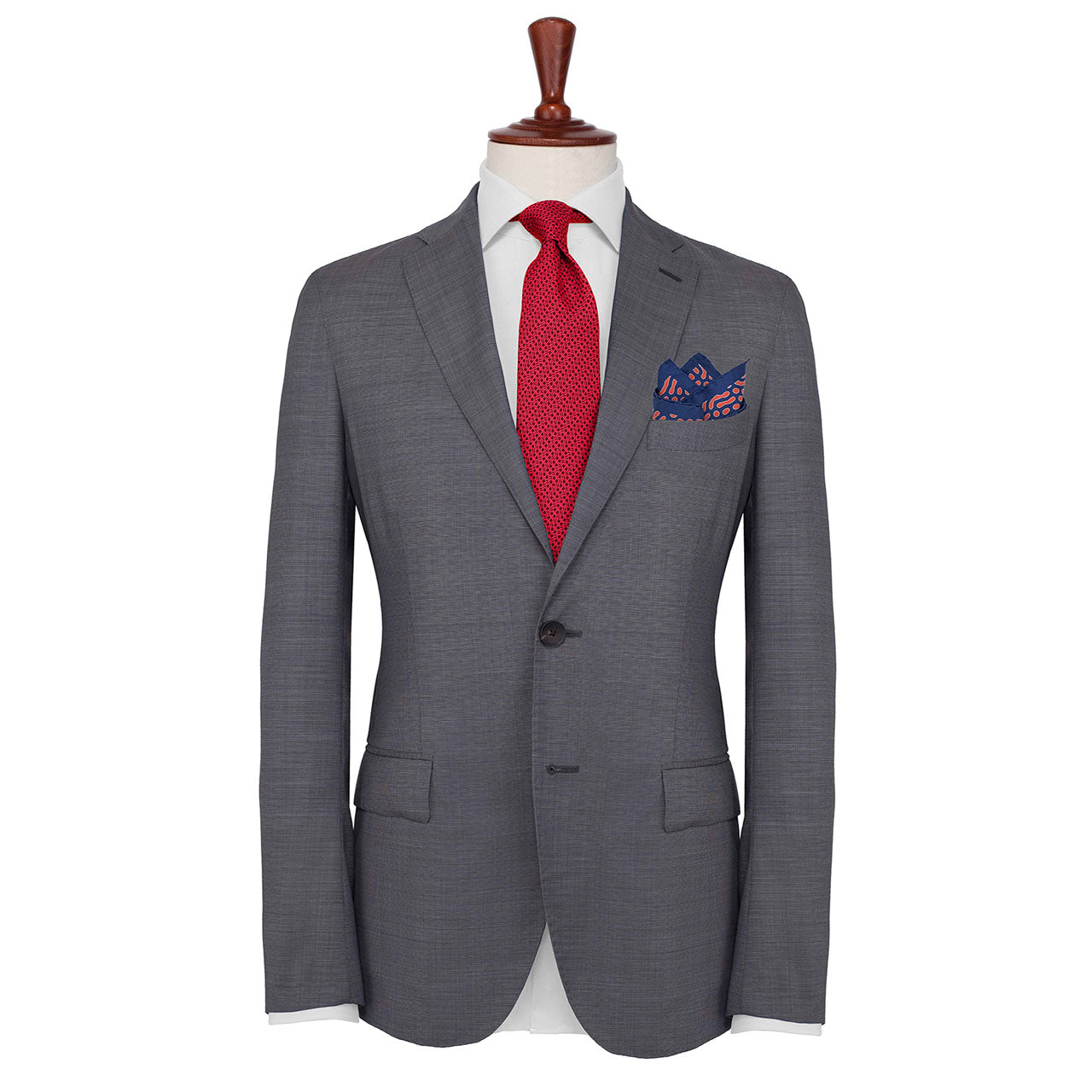 Beneath the Lens Dark Midnight Blue Pocket Square
