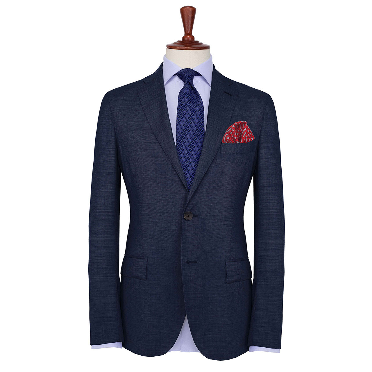 Beneath the Lens Candy Apple Red Pocket Square
