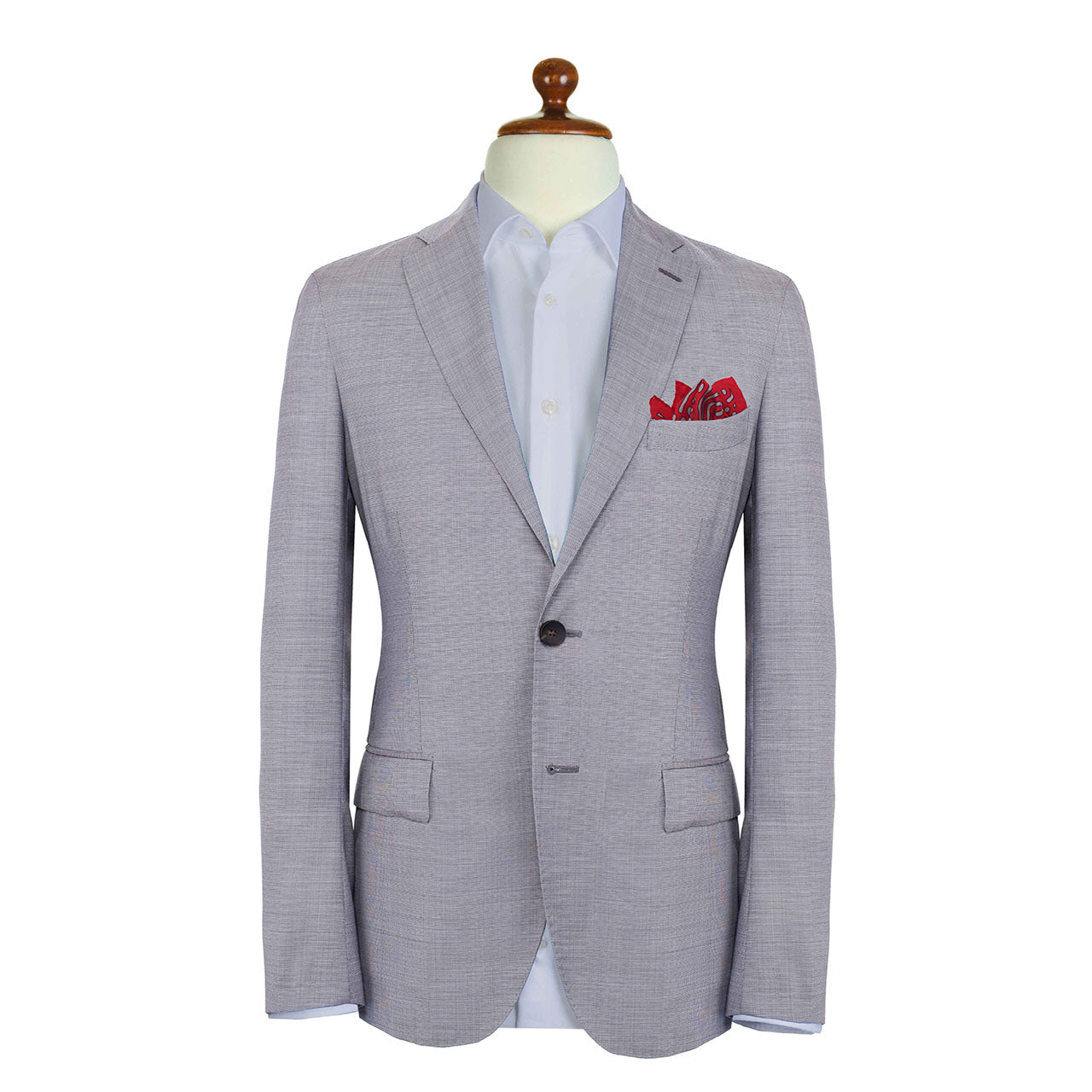Beneath the Lens Candy Apple Red Pocket Square