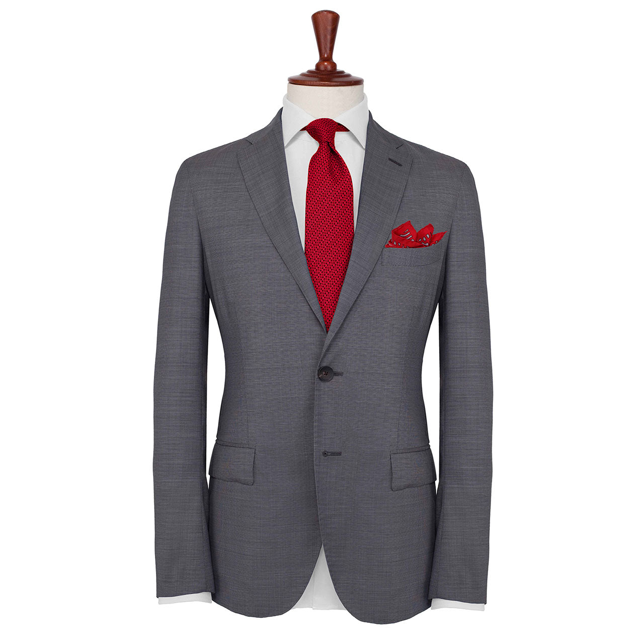 Beneath the Lens Candy Apple Red Pocket Square
