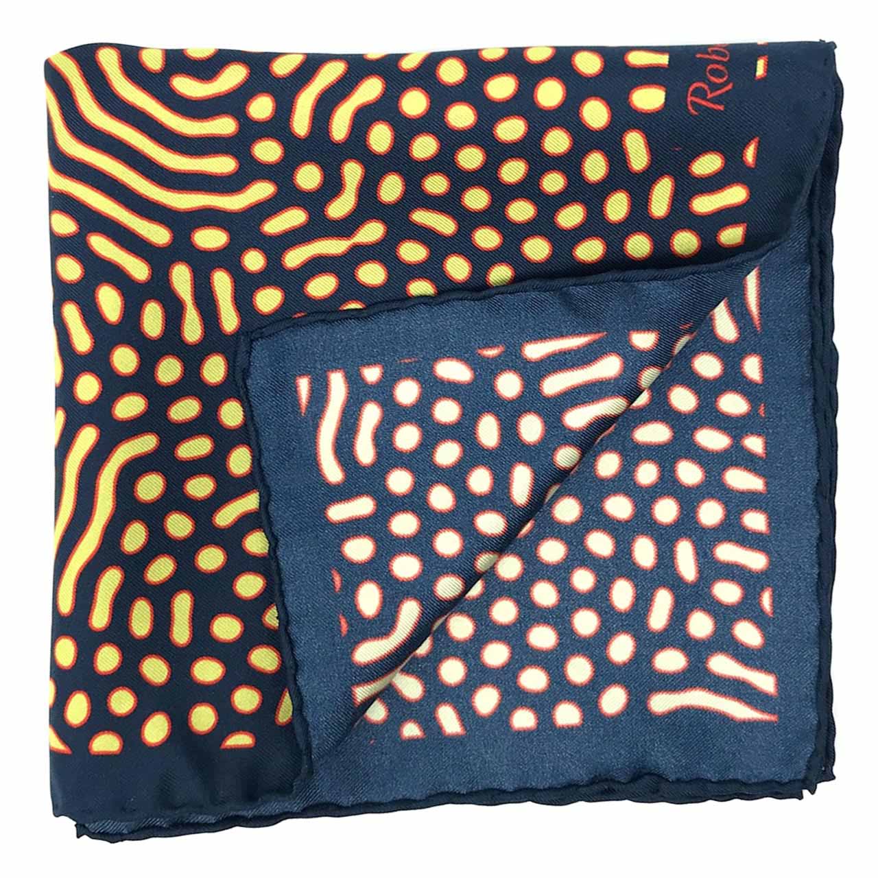 Beneath the Lens Prussian Blue Pocket Square