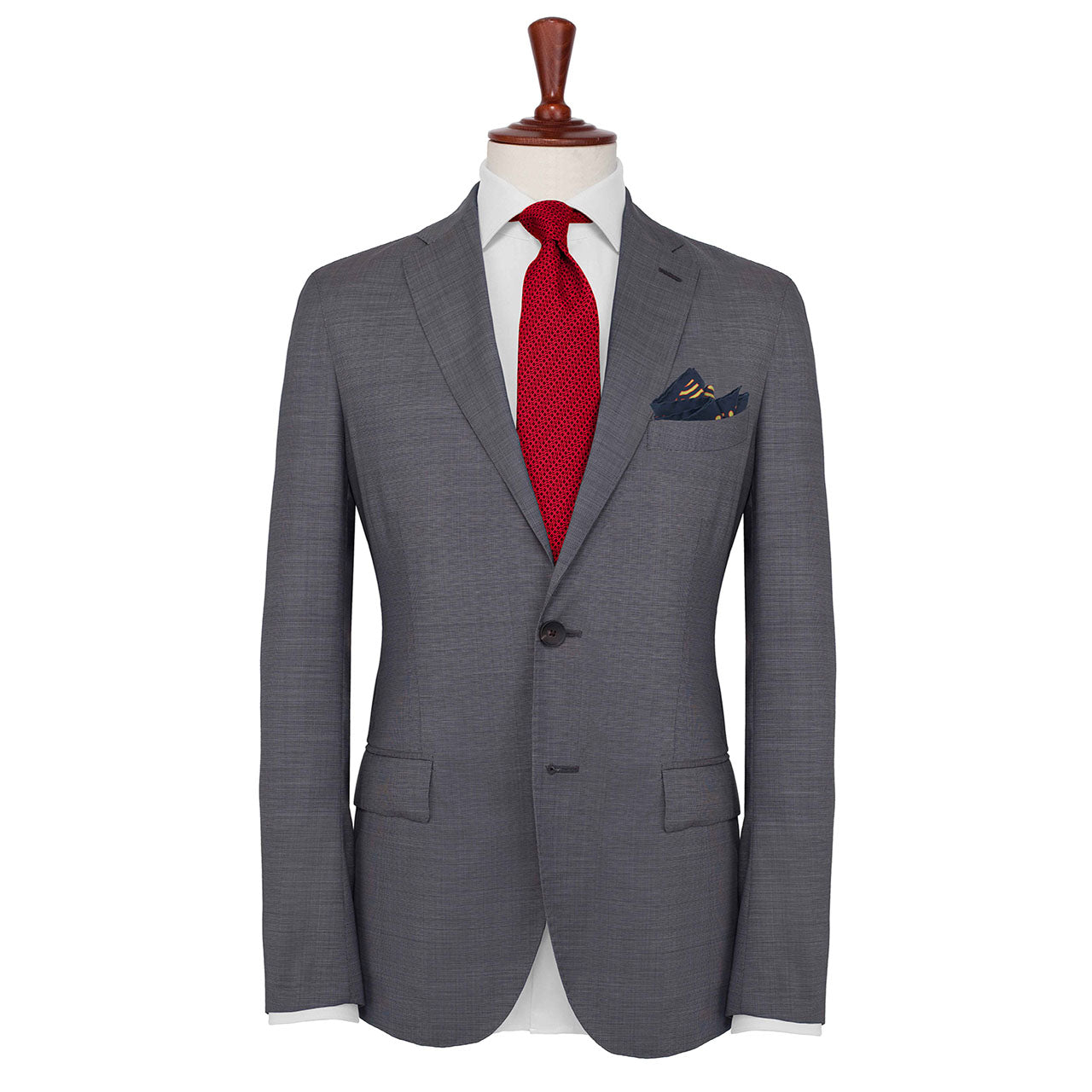 Beneath the Lens Prussian Blue Pocket Square