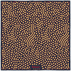 Beneath the Lens Prussian Blue Pocket Square