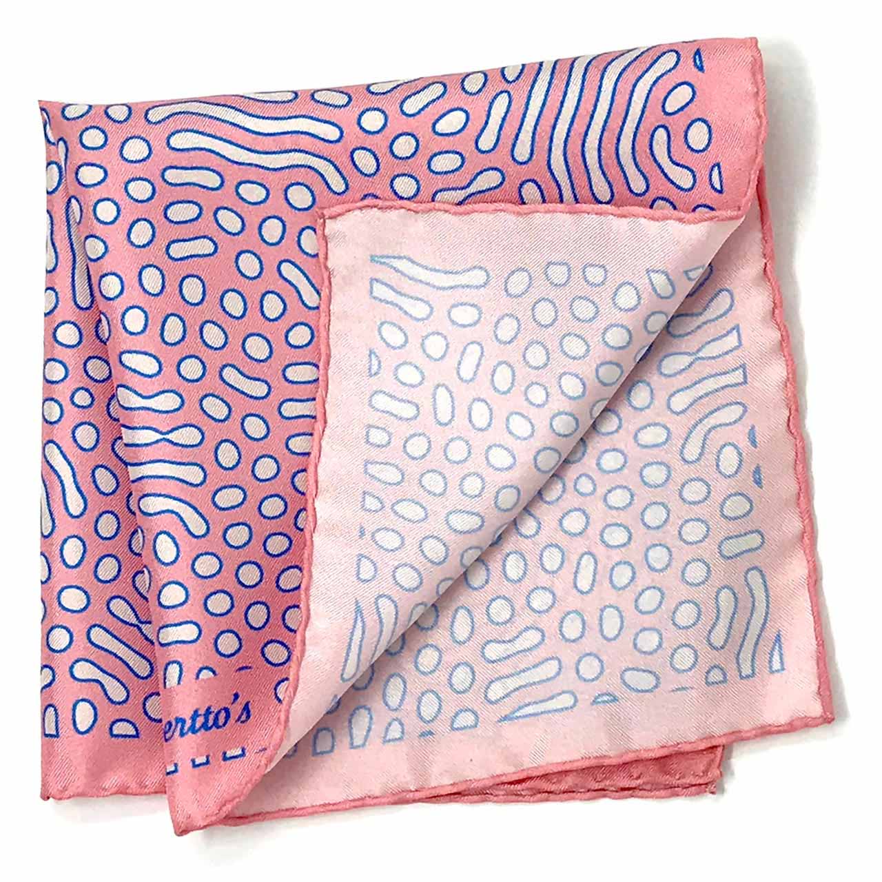 Beneath the Lens Piggy Pink Pocket Square