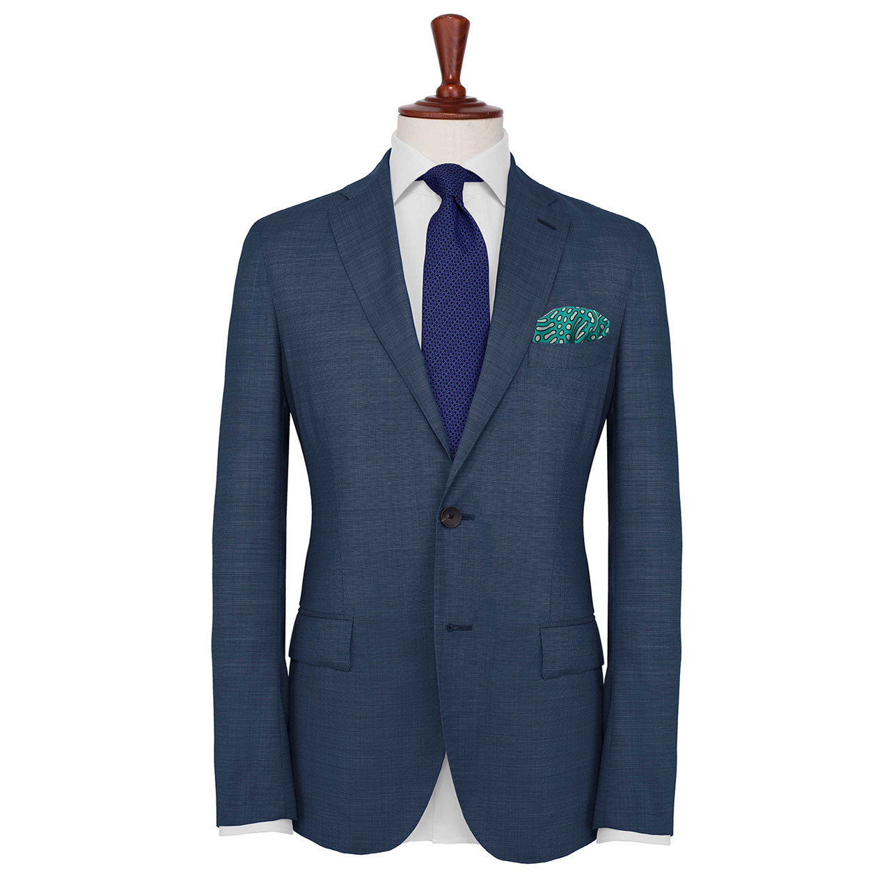Beneath the Lens Pale Robin Egg Blue Pocket Square