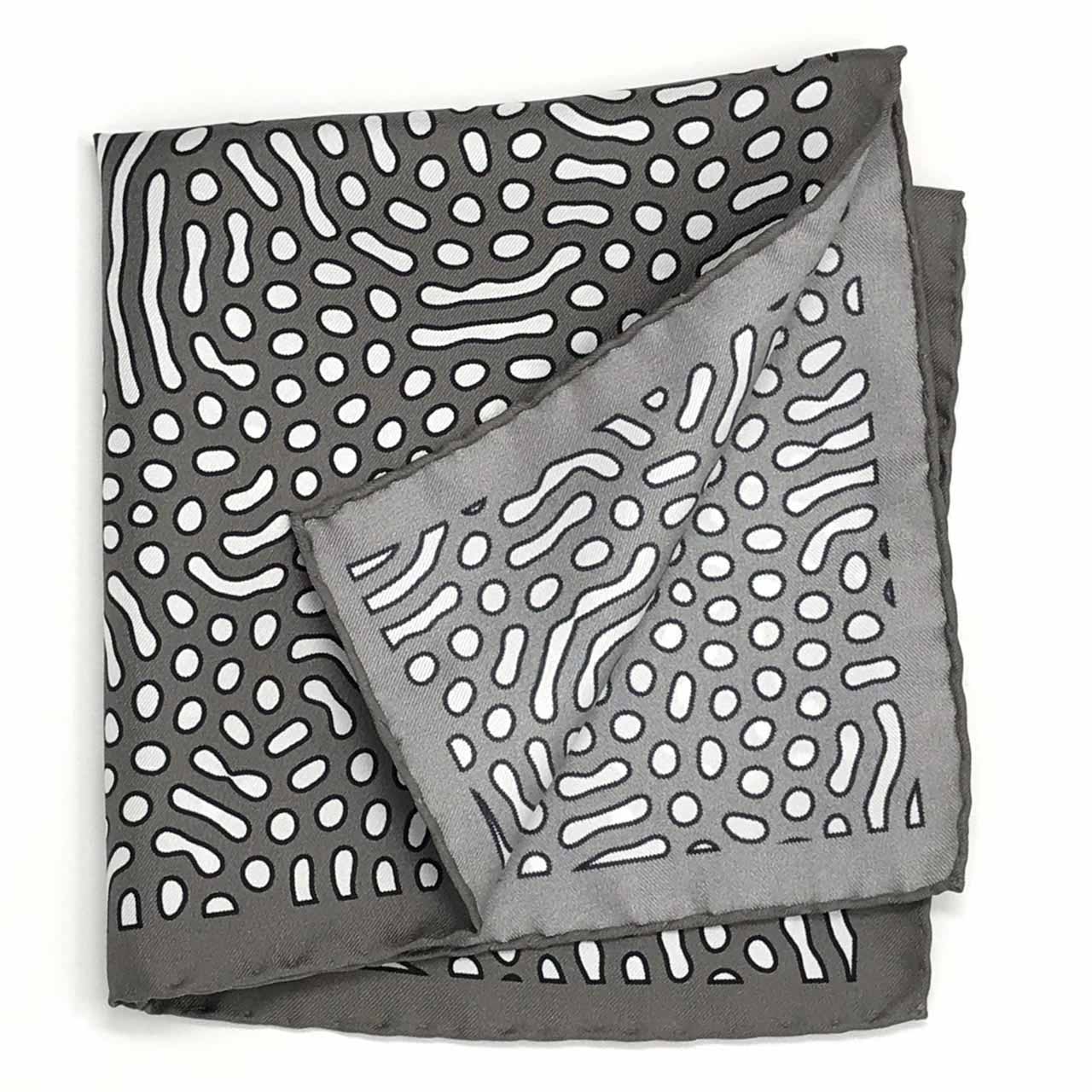 Beneath the Lens Dim Grey Pocket Square