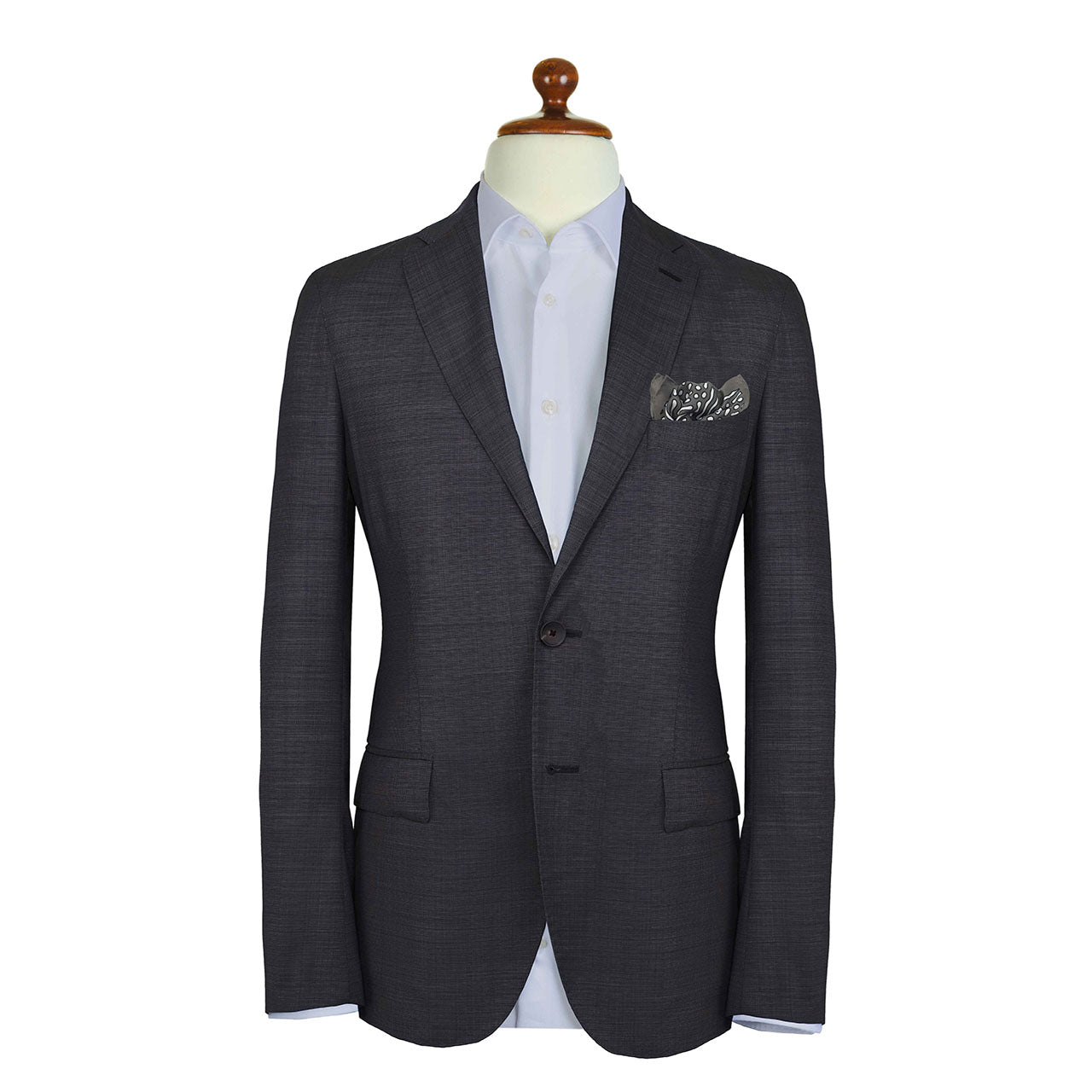 Beneath the Lens Dim Grey Pocket Square