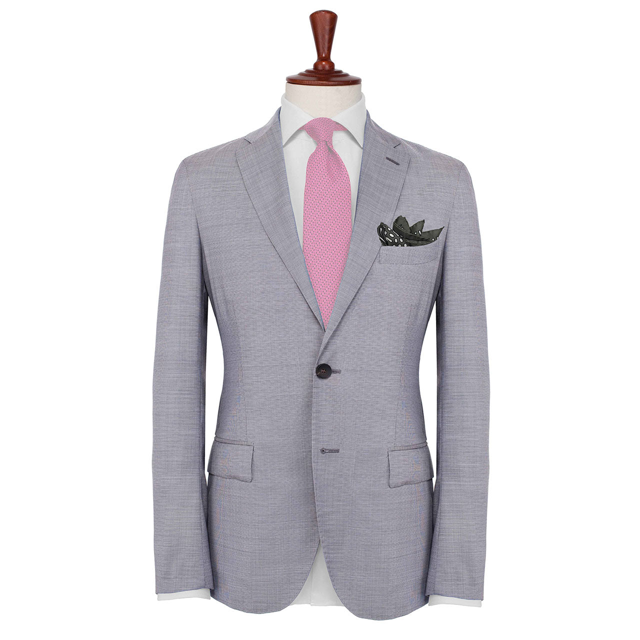 Beneath the Lens Dim Grey Pocket Square
