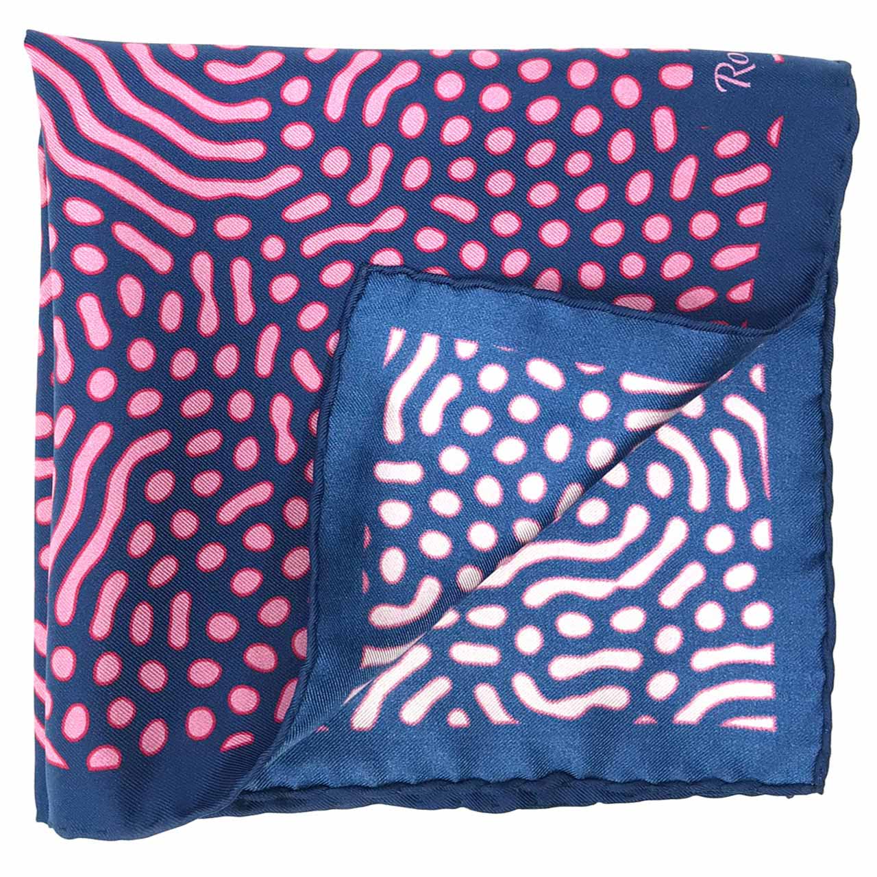 Beneath the Lens Oxford Blue Pocket Square