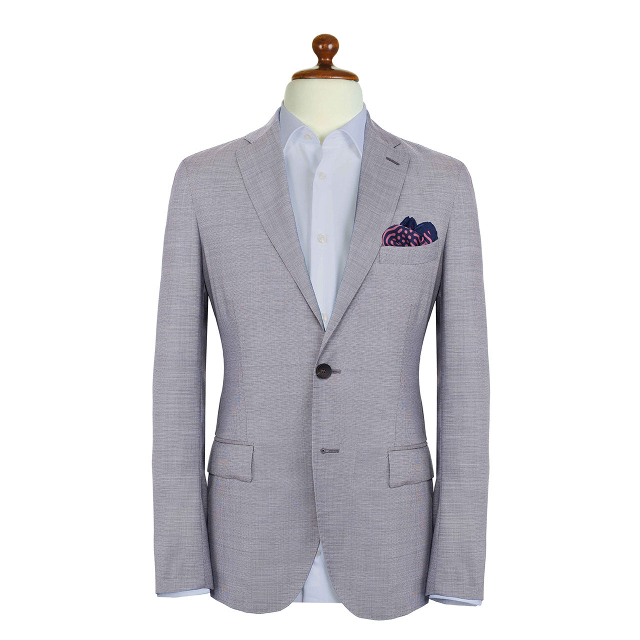 Beneath the Lens Oxford Blue Pocket Square
