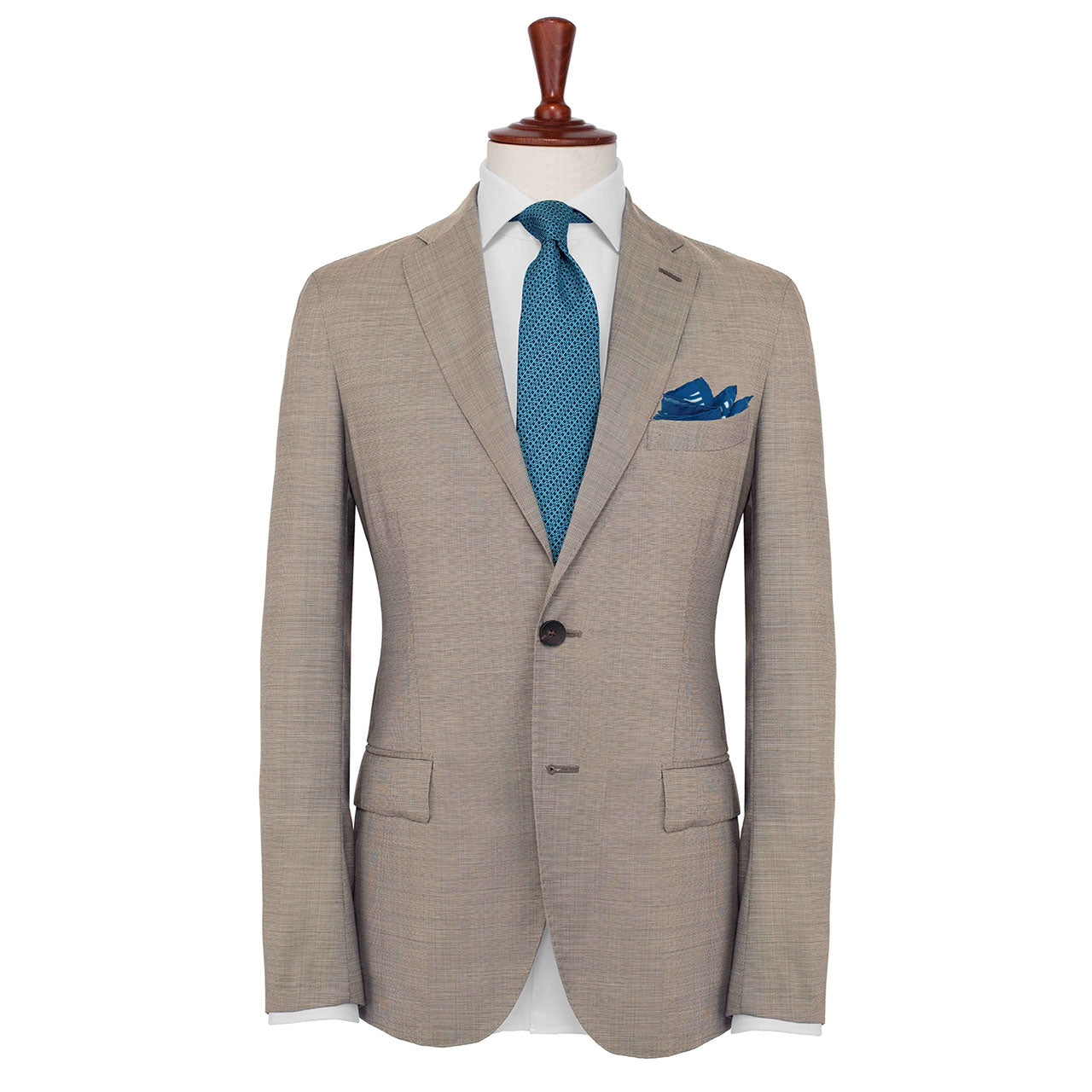 Beneath the Lens Dark Steel Blue Pocket Square