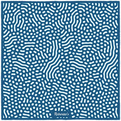 Beneath the Lens Dark Steel Blue Pocket Square