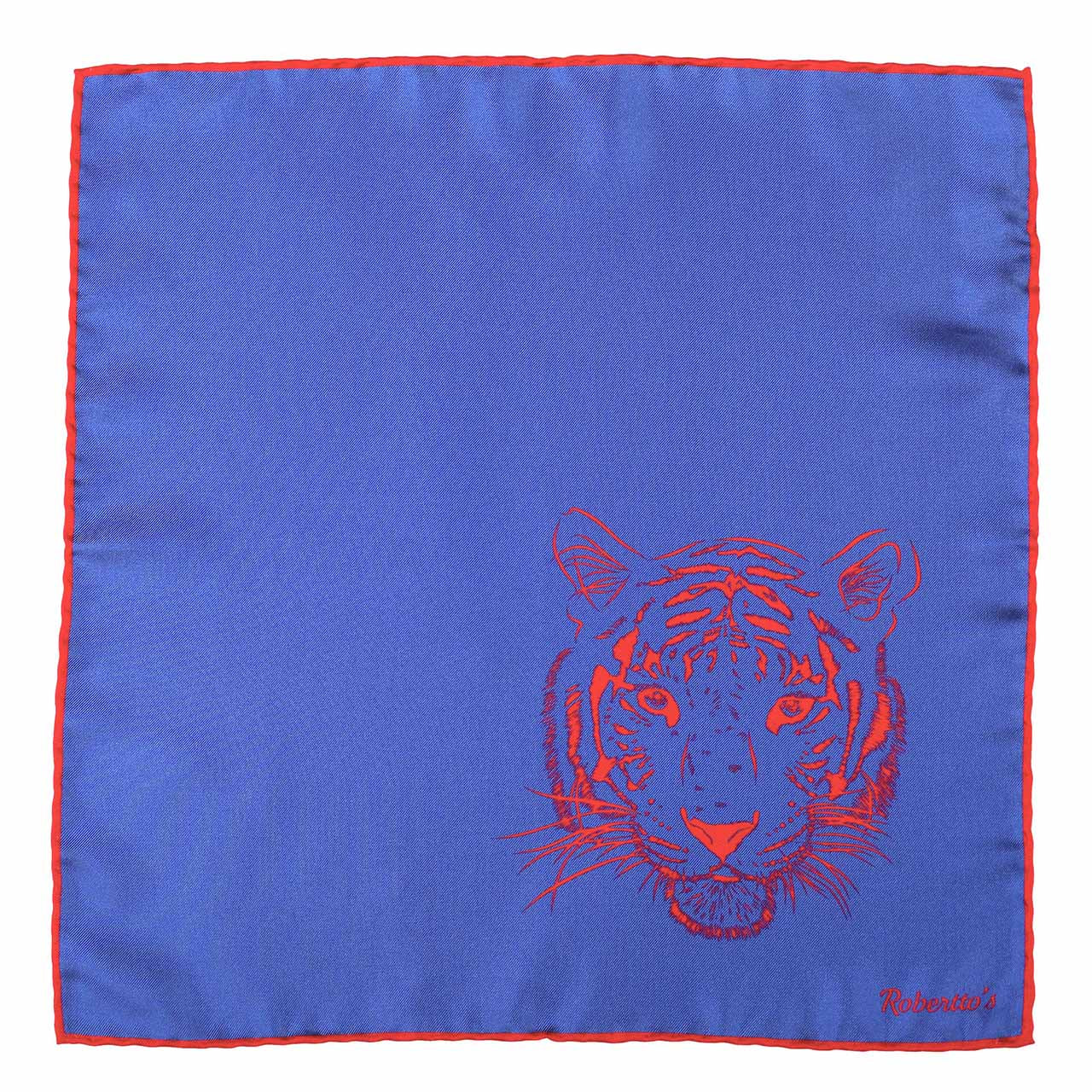 Tyger Shoestring Sea Blue Pocket Square