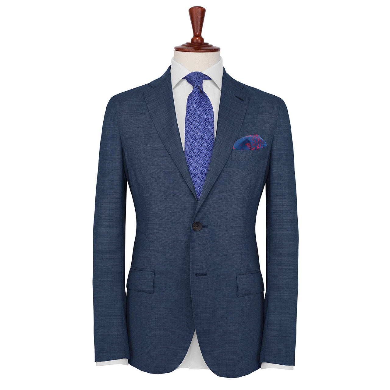 Tyger Shoestring Sea Blue Pocket Square