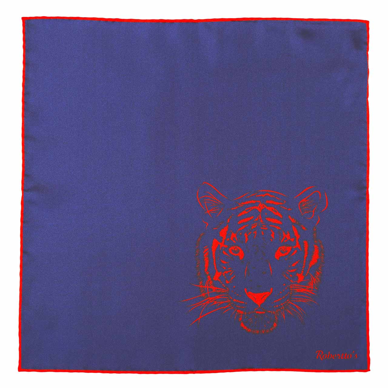 Tyger Shoestring Oxford Blue Pocket Square