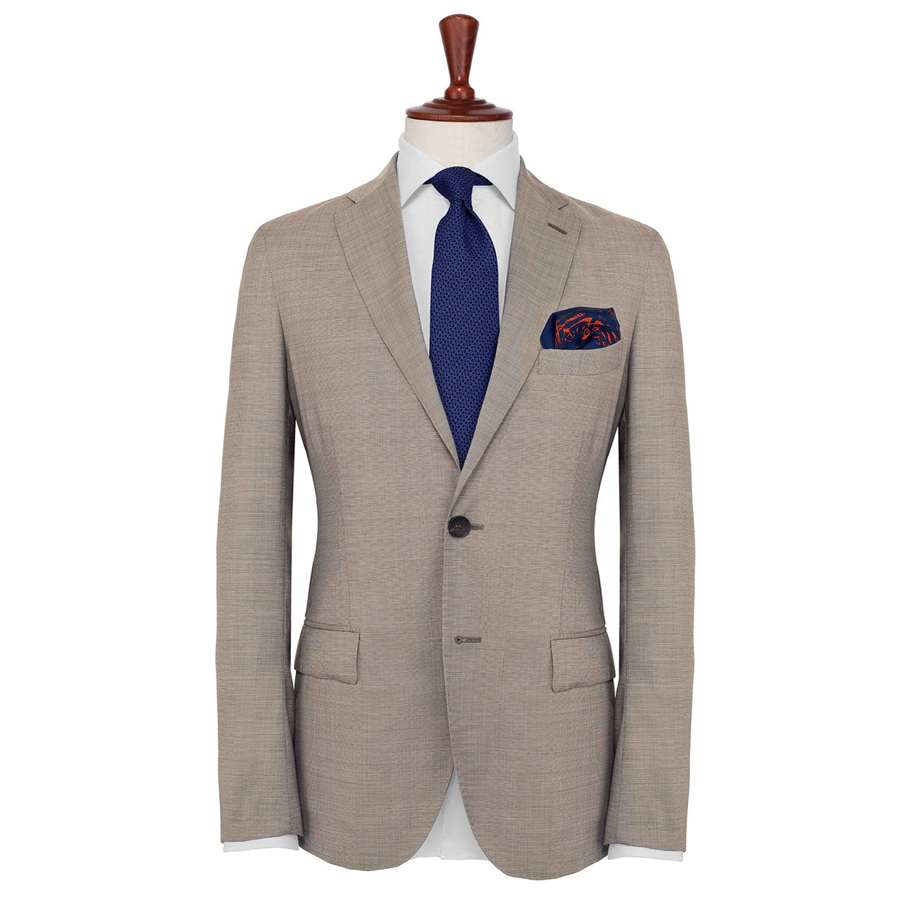 Tyger Shoestring Oxford Blue Pocket Square
