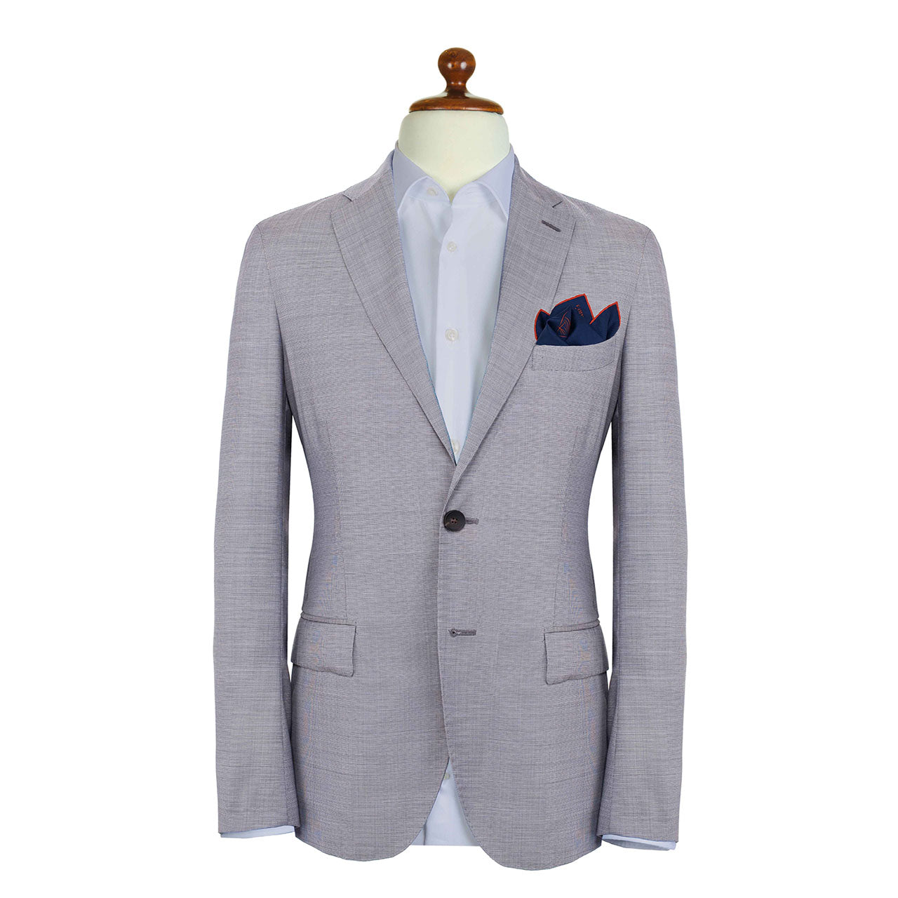 Tyger Shoestring Oxford Blue Pocket Square