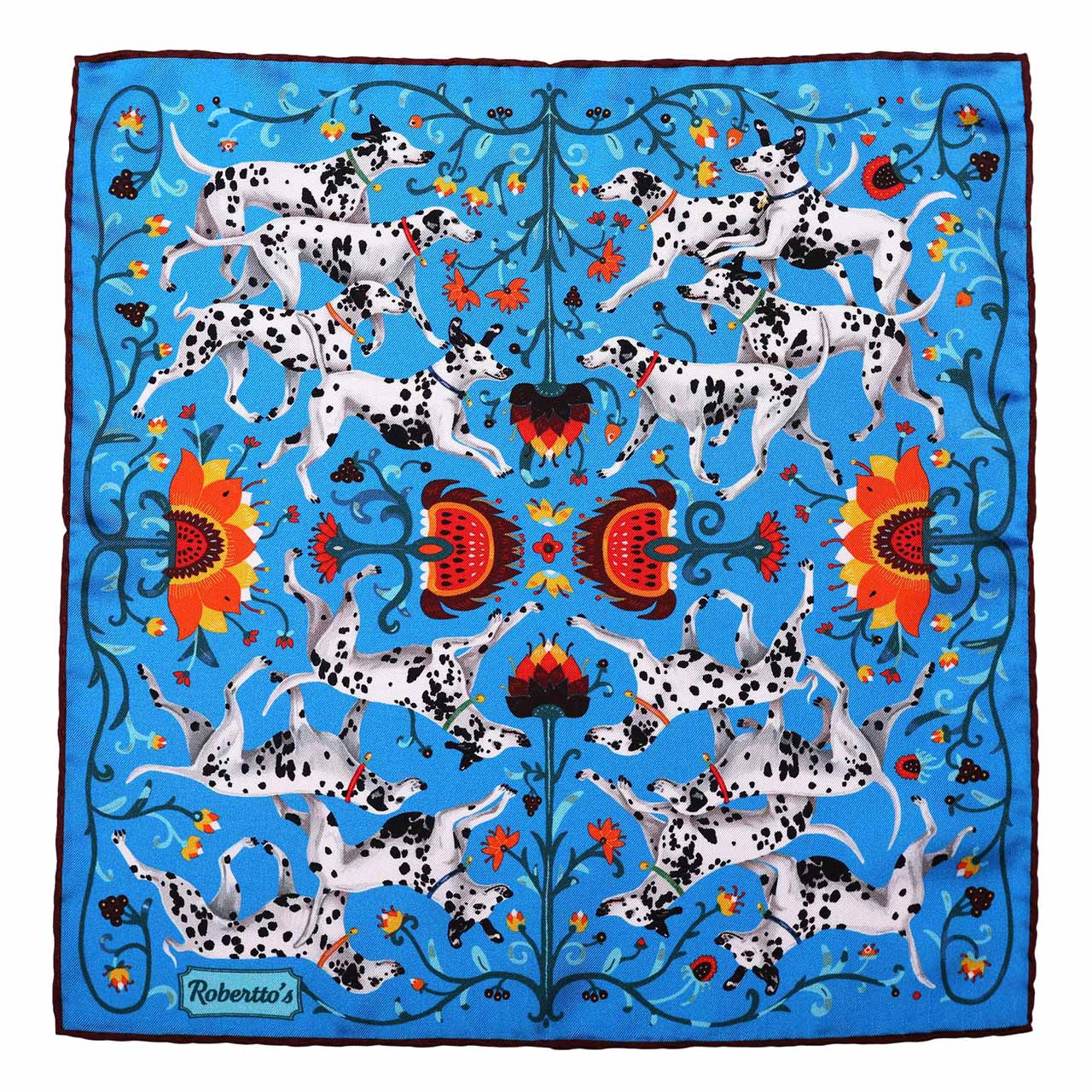 Hound &amp; Thistle Rich Turquoise Pocket Square