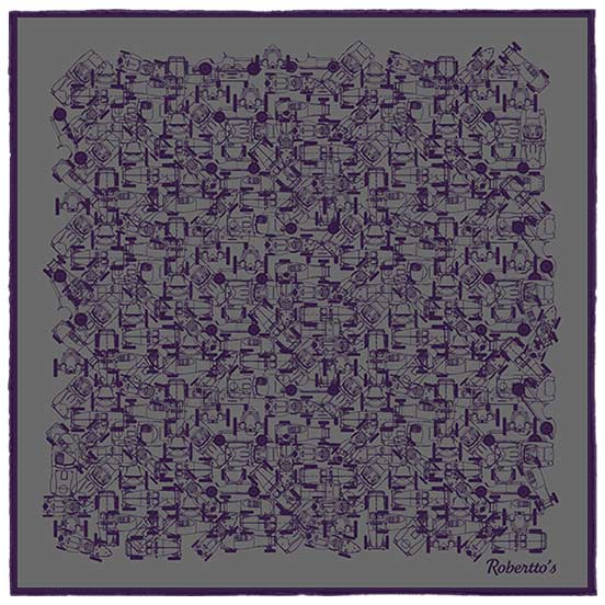 Velocite Metal Grey Pocket Square