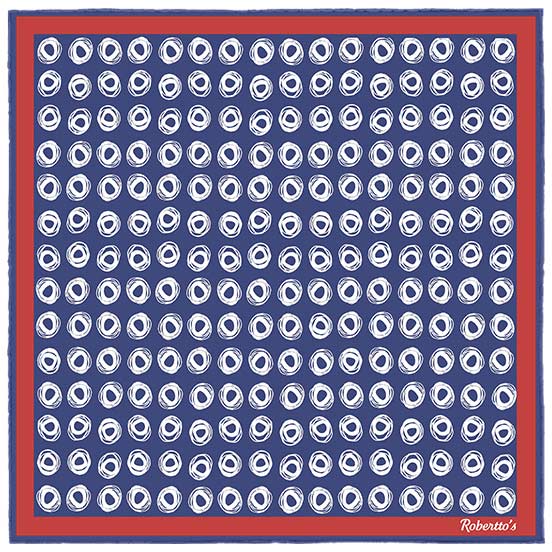 Polka Passion Indigo Pocket Square