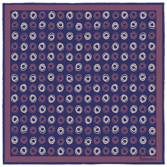 Polka Passion Navy Blue Pocket Square