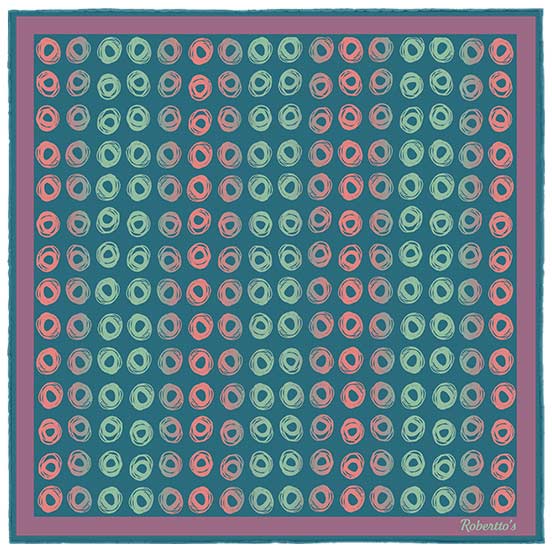 Polka Passion Teal Pocket Square