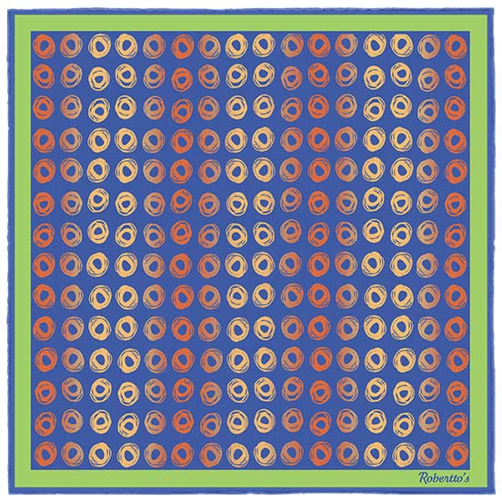 Polka Passion Blue Pocket Square
