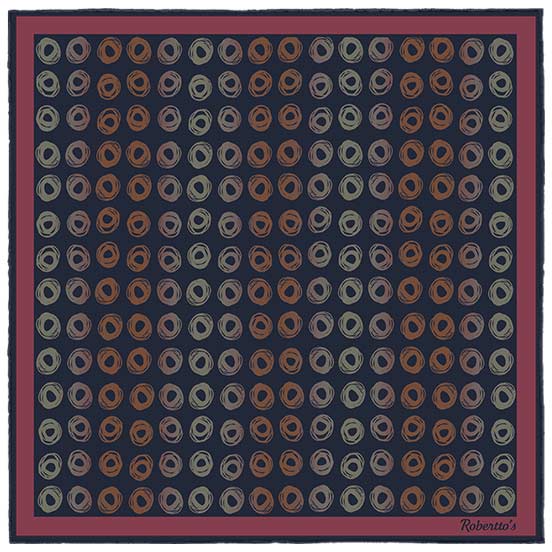 Polka Passion Dark Navy Pocket Square