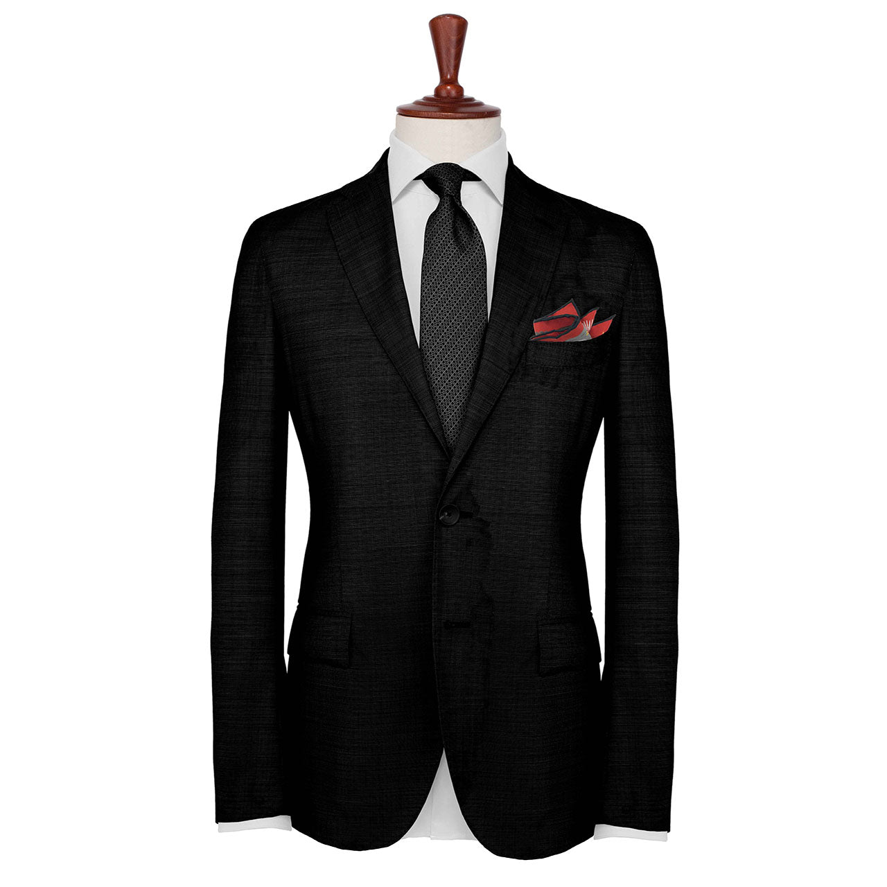 Les Chevaliers Blood Red Pocket Square