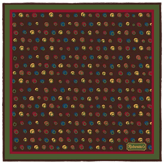 Polka Mania Chocolate Brown Pocket Square